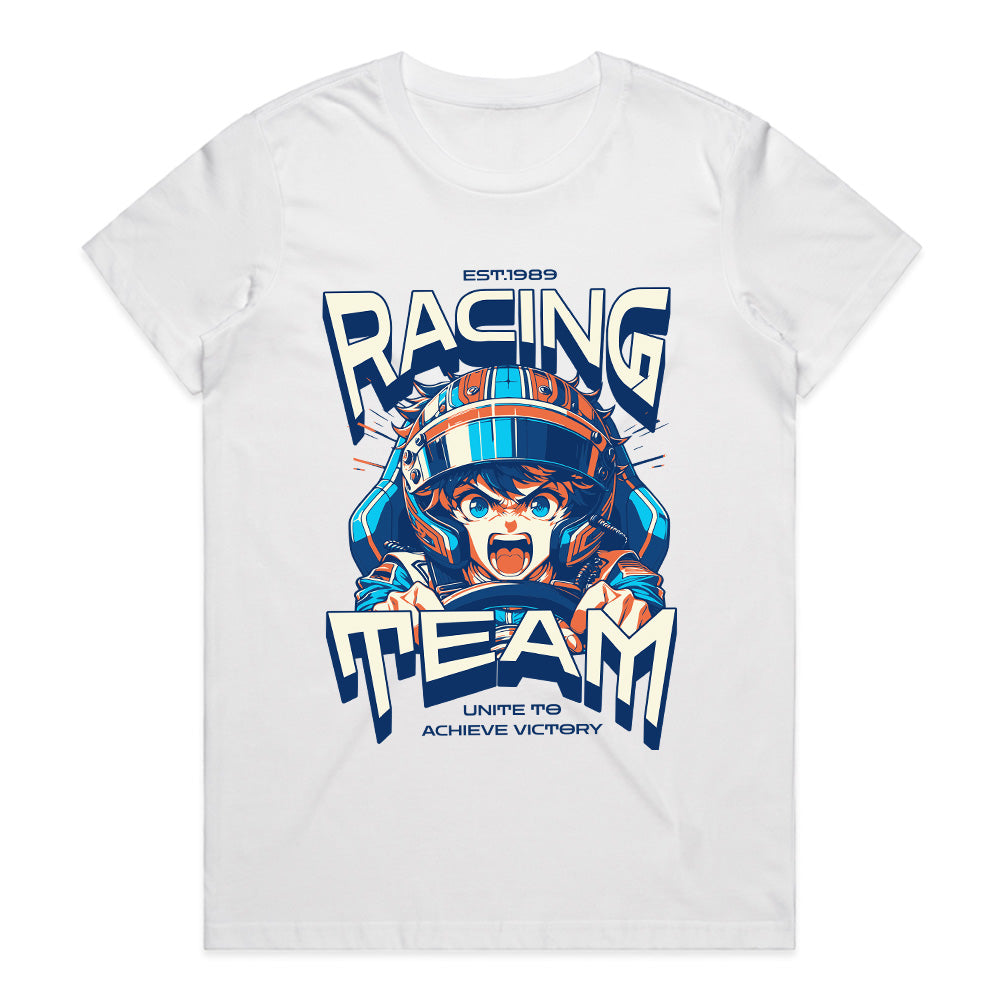 Racing Team Anime Streetwear T-Shirt – High-Speed Adrenaline Design