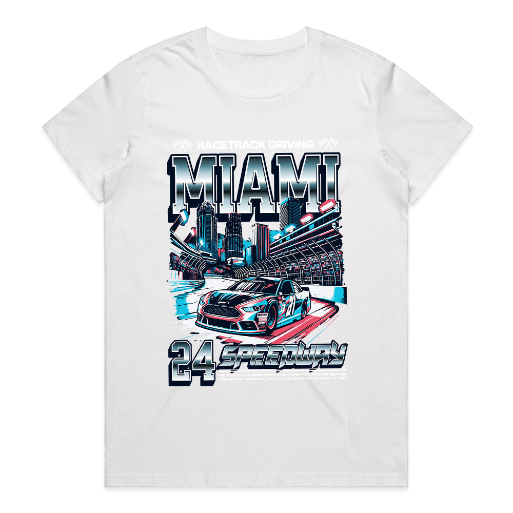 Miami Speedway Racing T-Shirt – High-Speed Night Drive