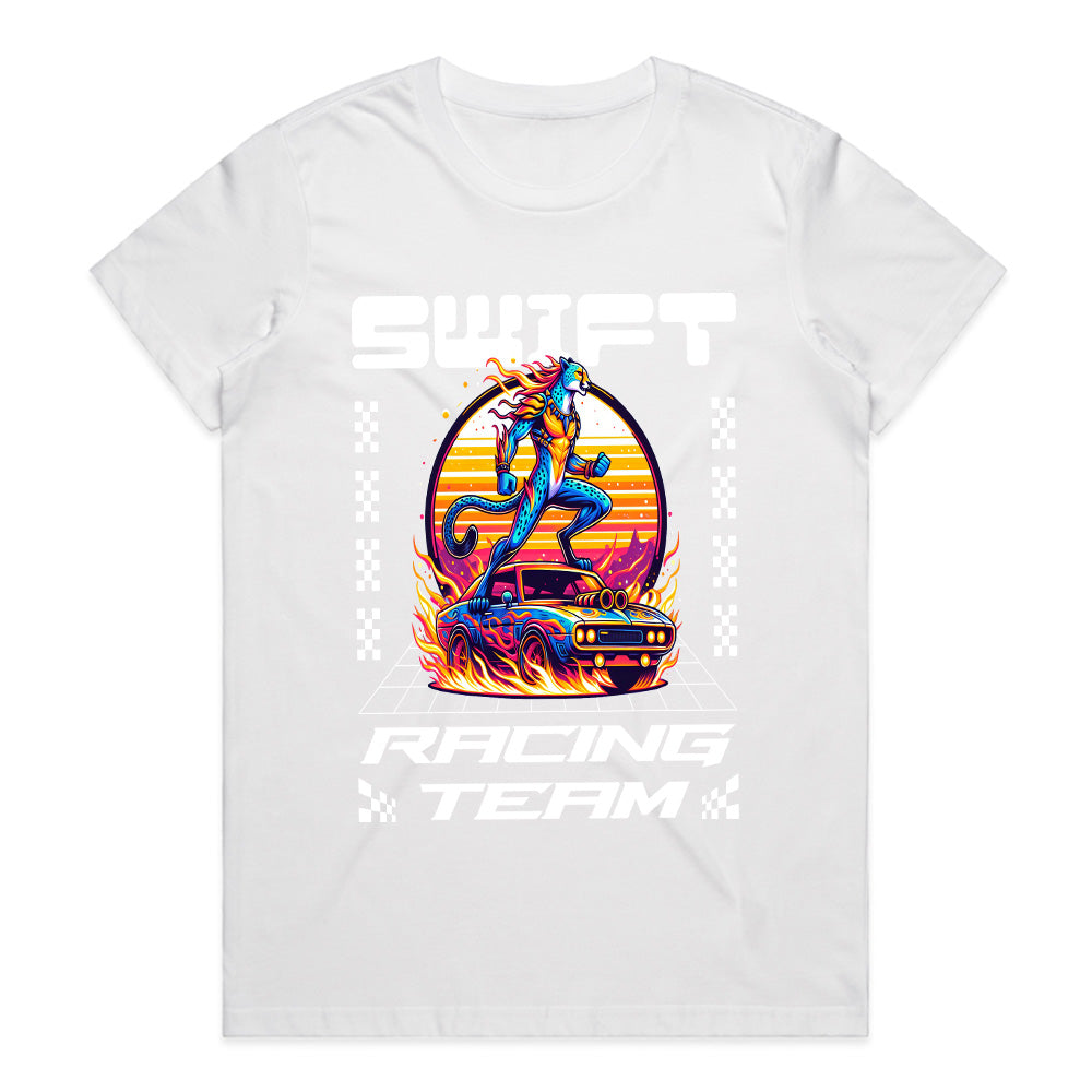 Swift Racing Team Futuristic Streetwear T-Shirt – Speed, Power & Style