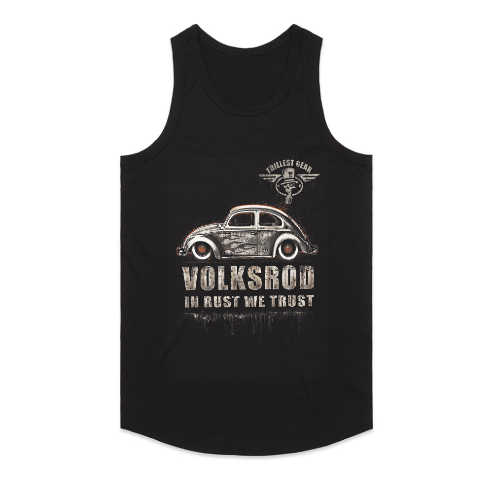 Vintage Volksrod "In Rust We Trust" T-Shirt – Classic Rat Rod Beetle Tee
