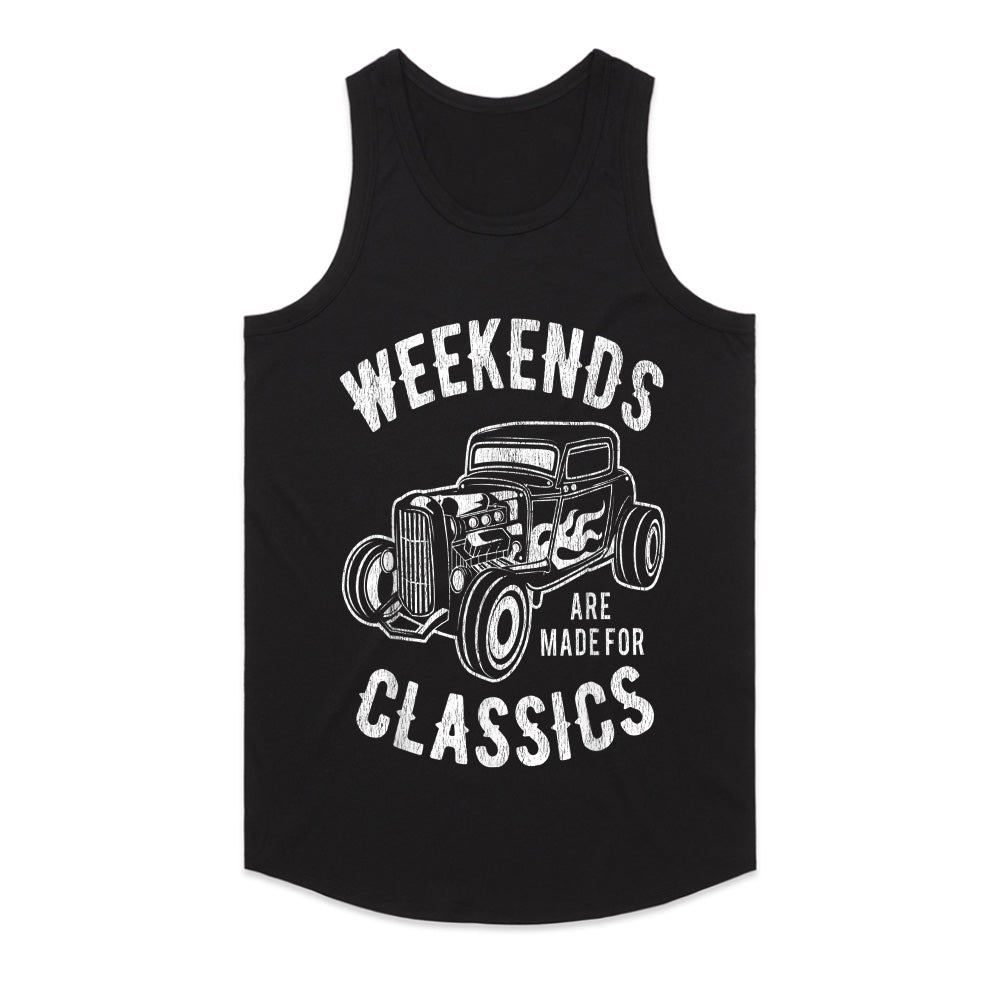 "Weekends Are Made for Classics" Vintage Hot Rod T-Shirt – Classic Car Lovers Tee