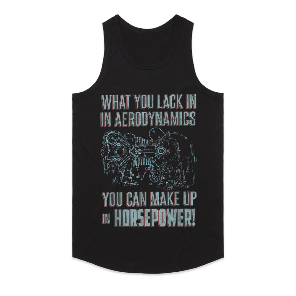 What You Lack in Aerodynamics, You Can Make Up in Horsepower" Engine Blueprint T-Shirt