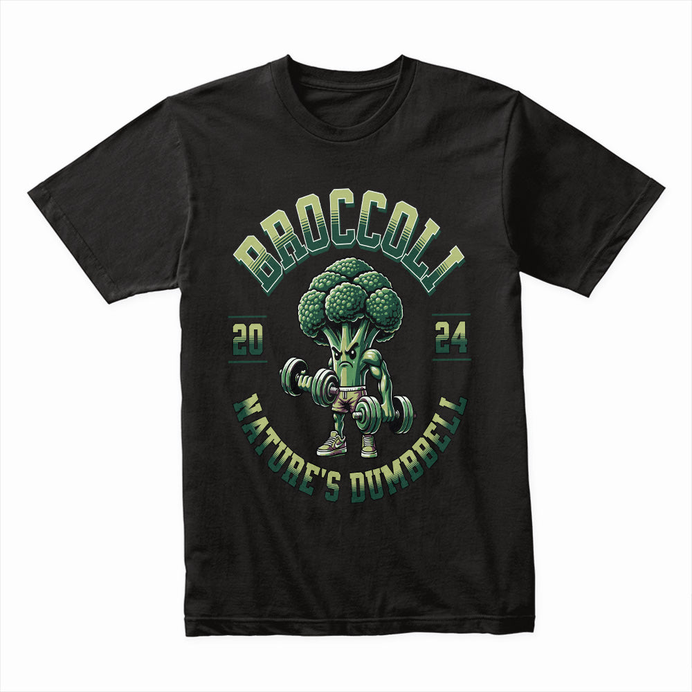 Broccoli Nature’s Dumbbell Workout Tee – Fun Fitness & Gym Motivation