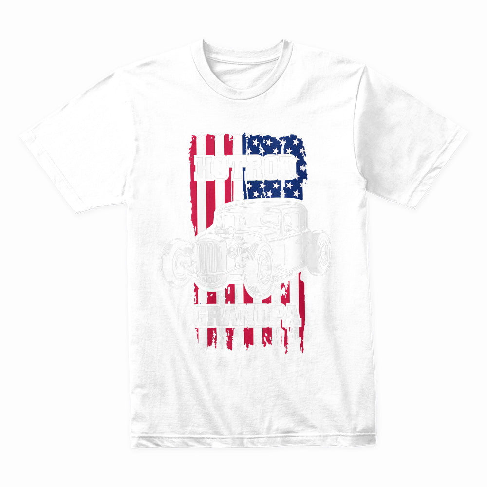 Hot Rod Grandpa American Flag Sweatshirt – Classic Car Enthusiast Gift 🇺🇸