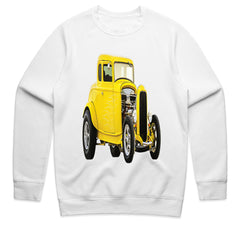 1930s Yellow Hot Rod T-Shirt – Classic Vintage Muscle Car Racer Tee