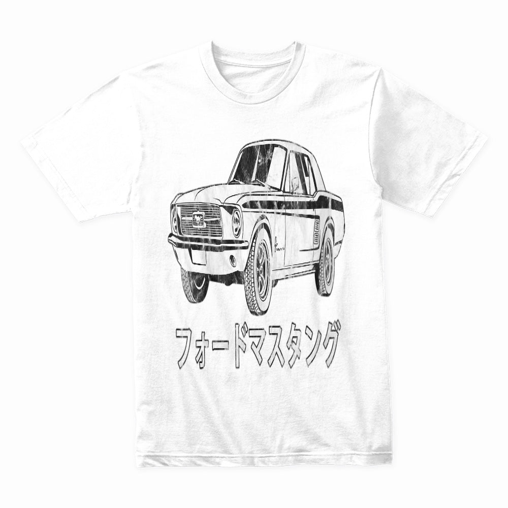 Vintage Mustang Japanese Kanji Sweatshirt – Classic Muscle Car Enthusiast Apparel