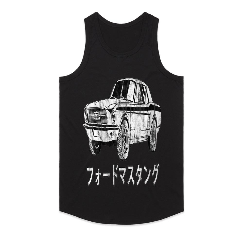Vintage Mustang Japanese Kanji Sweatshirt – Classic Muscle Car Enthusiast Apparel