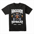 Raccoon Bodybuilder Gym Tee – Funny Fitness & Powerlifting Workout Shirt
