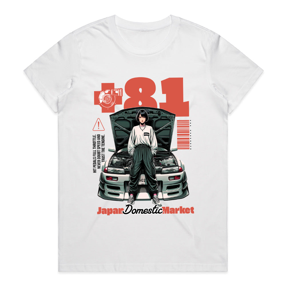 '+81 JDM STREET QUEEN T-Shirt – Turbocharged Japanese Style
