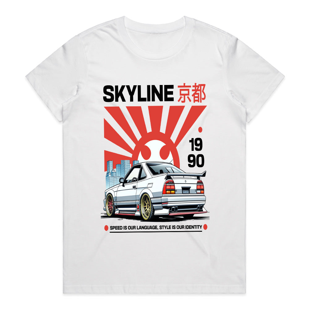 SKYLINE KYOTO 1990 T-Shirt – JDM Heritage & Street Racing Legend