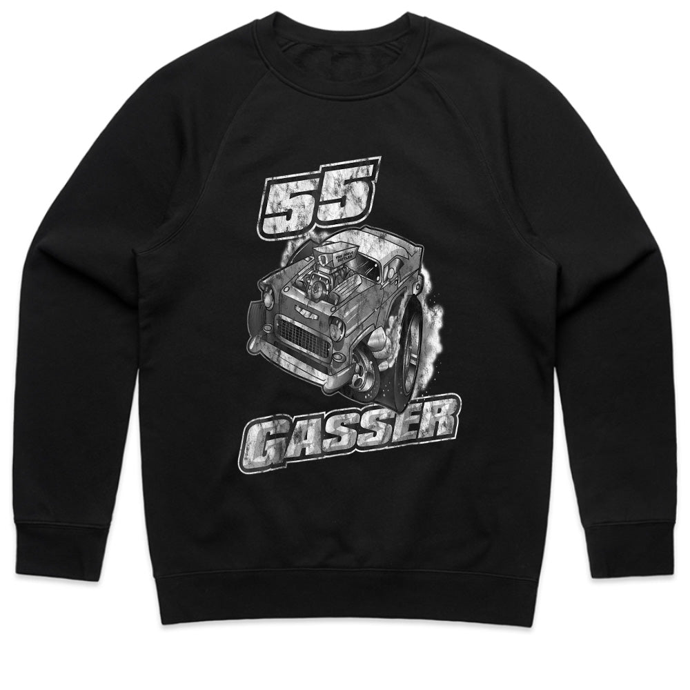 55 Gasser Hot Rod T-Shirt – Vintage Drag Racing Distressed Tee