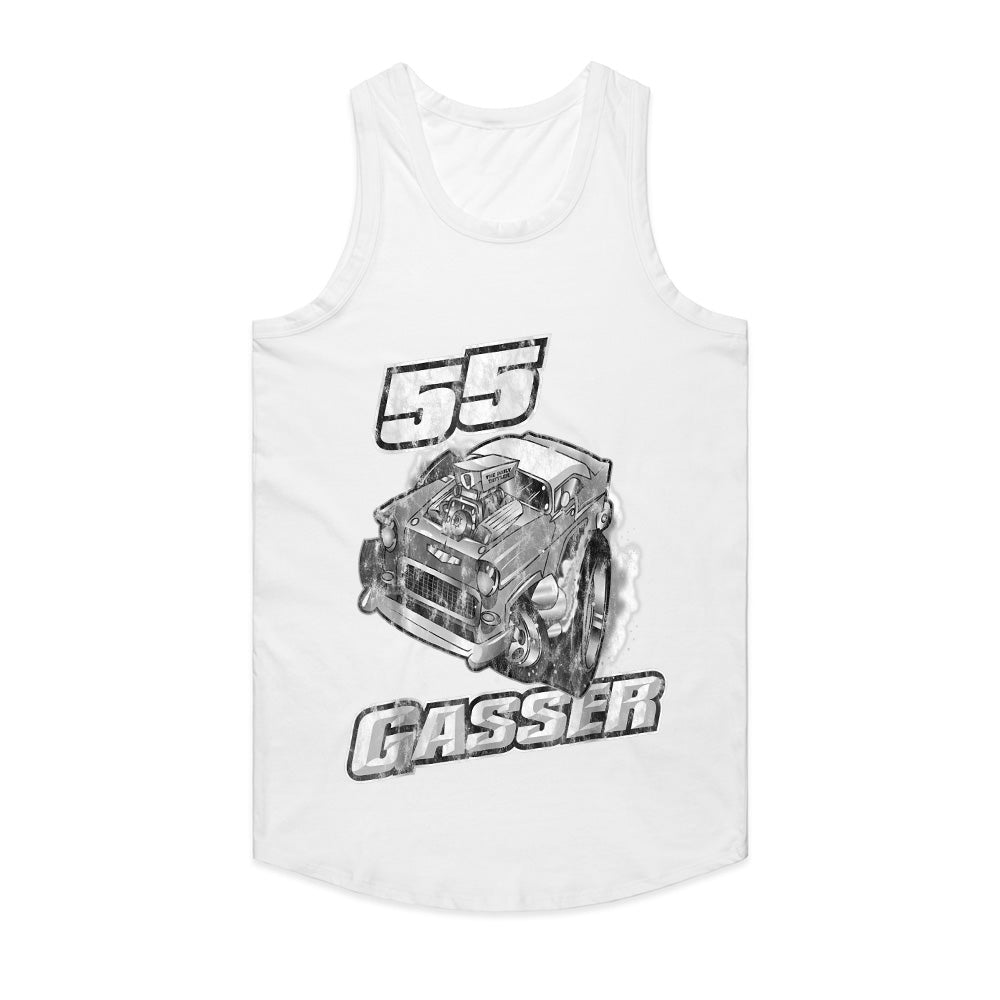 55 Gasser Hot Rod T-Shirt – Vintage Drag Racing Distressed Tee