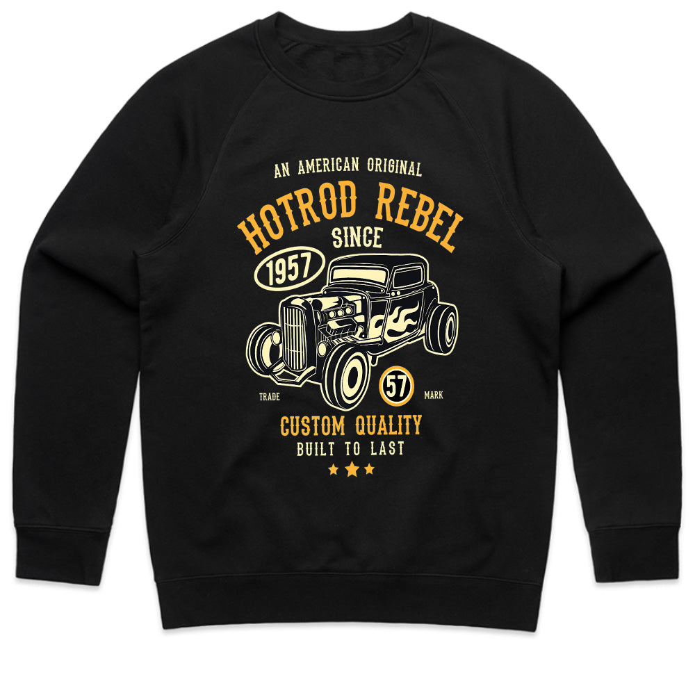 1957 Hot Rod Rebel Vintage T-Shirt – Classic Muscle Car Enthusiast Tee