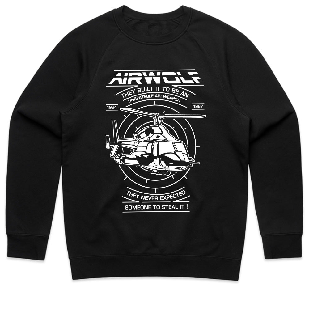 Airwolf Tactical Helicopter T-Shirt – Retro 80s Action Series Tee