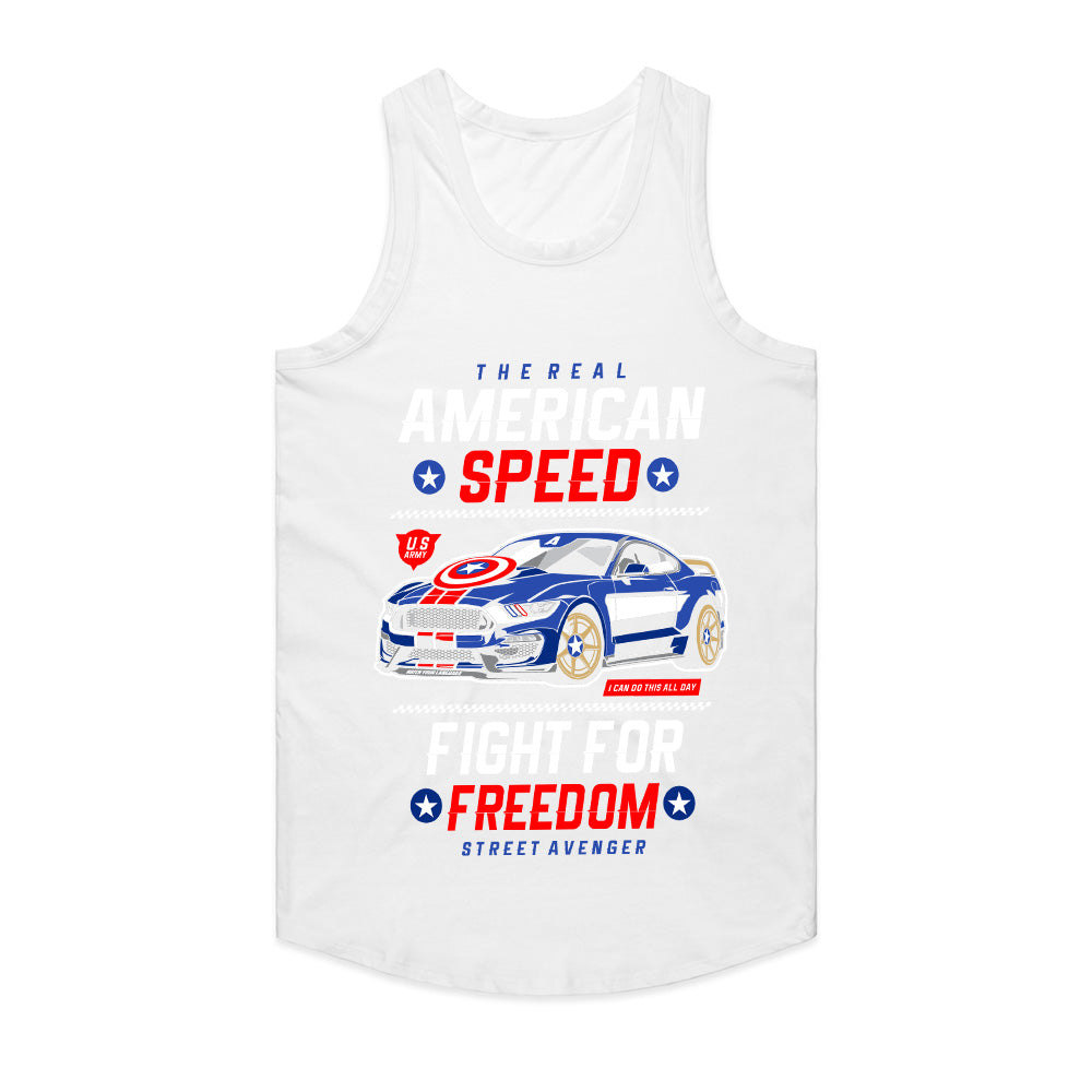 American Speed T-Shirt – Patriotic Muscle Car Racing Tee