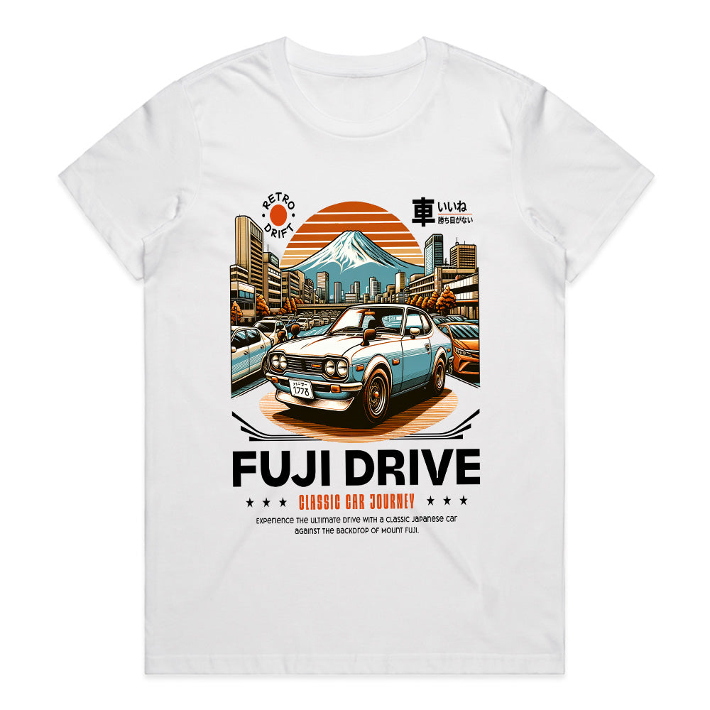 FUJI DRIVE T-Shirt – Classic JDM Car Journey