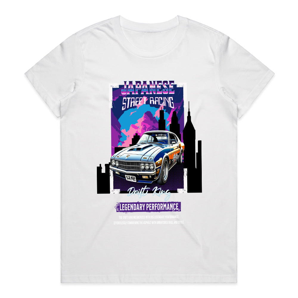 Drift King Japanese Street Racing T-Shirt – Classic JDM Legend Edition
