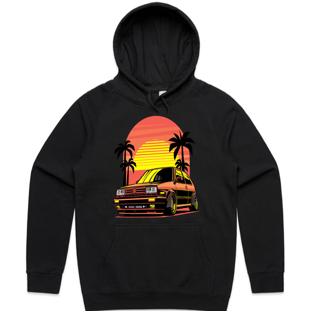 Retro Sunset VW Golf GTI Tee – Classic 80s Vibes