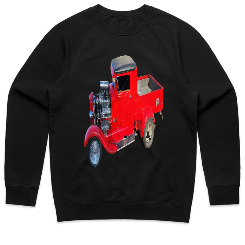 Vintage Red Hot Rod Pickup Truck T-Shirt – Classic Power & Style!