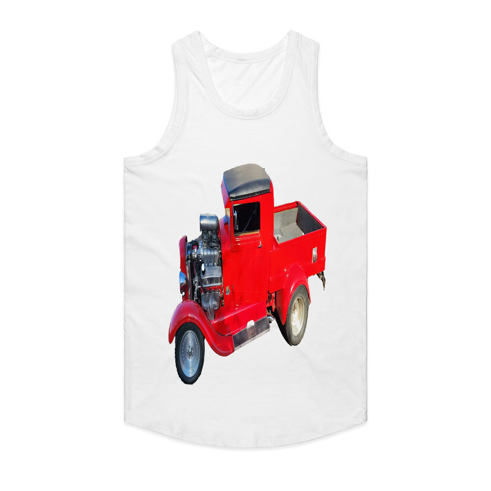 Vintage Red Hot Rod Pickup Truck T-Shirt – Classic Power & Style!