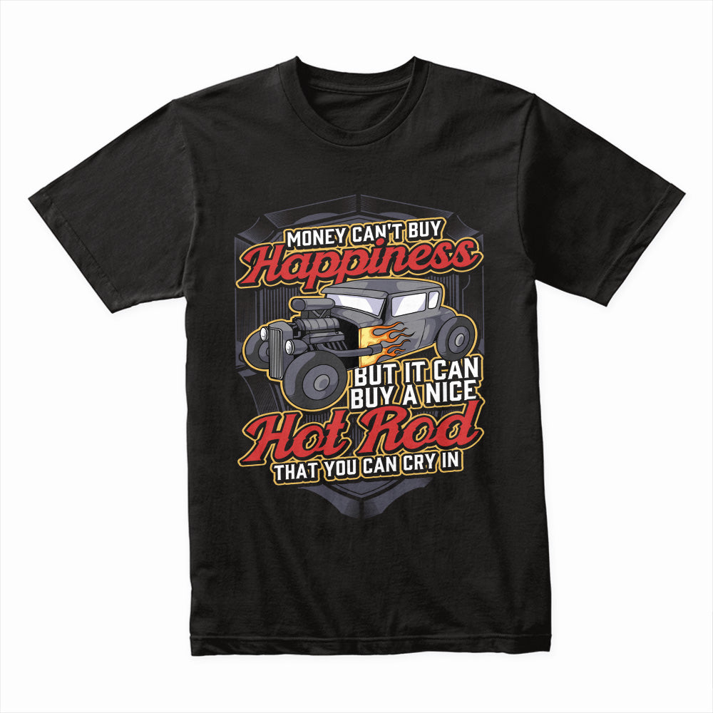 Hot Rod Happiness T-Shirt – Funny Classic Car Enthusiast Gift Tee