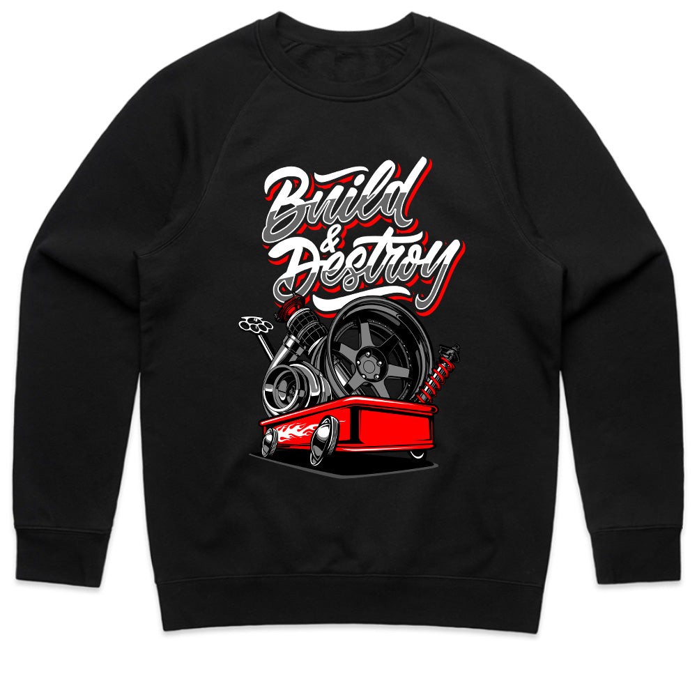 Build & Destroy" T-Shirt – Custom Car & Racing Enthusiast Design