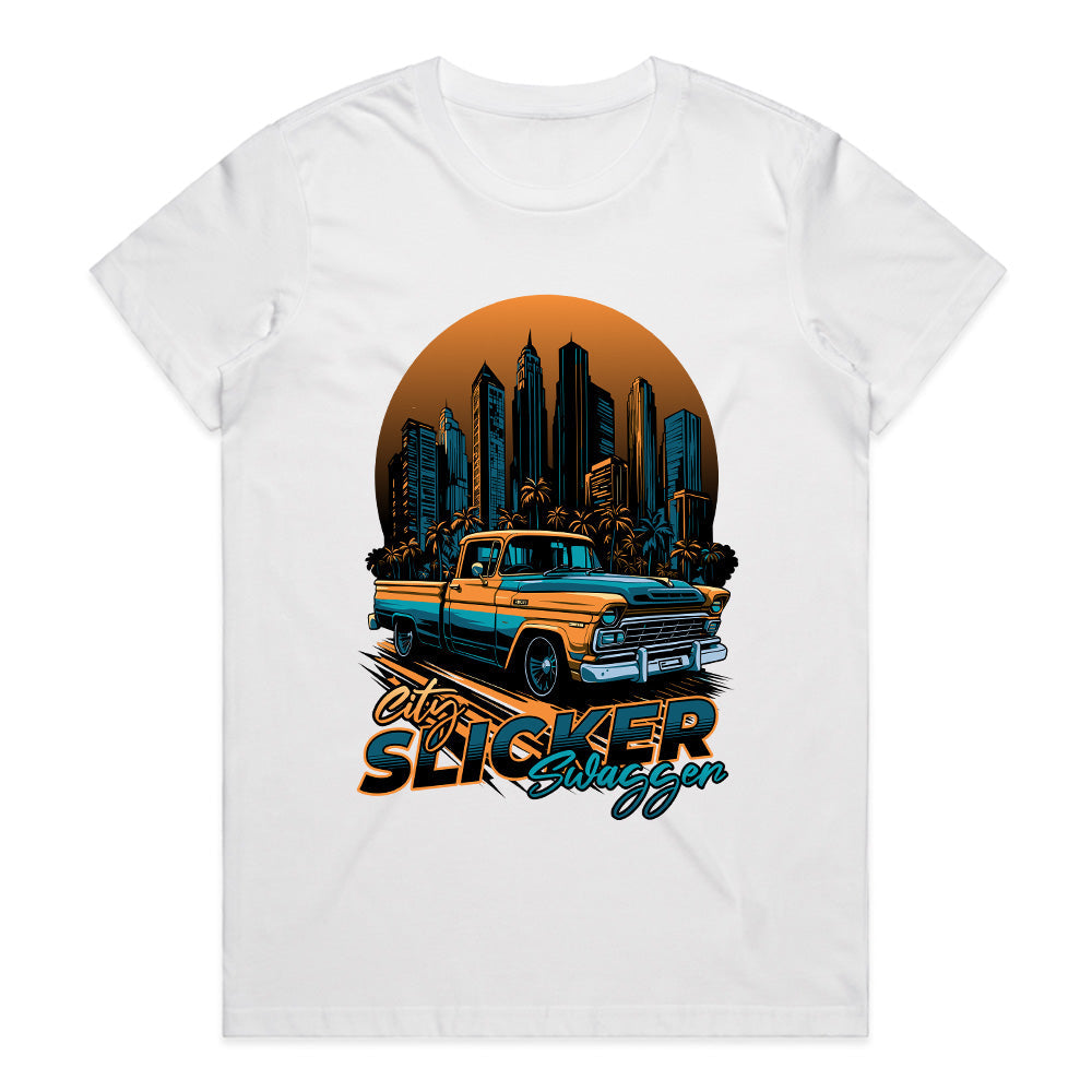 City Slicker Swagger – Classic Pickup Retro Streetwear Tee
