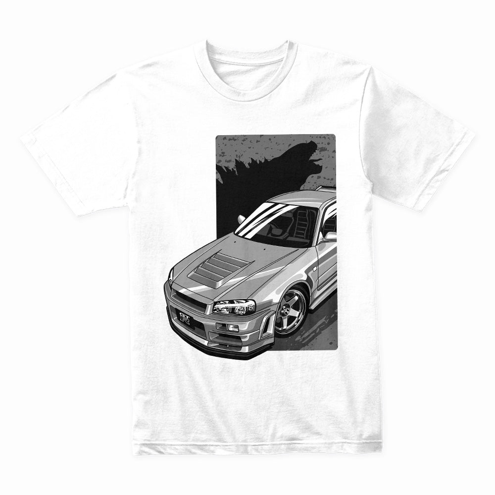 Godzilla R34 Skyline GTR T-Shirt – JDM Iconic Street Racer
