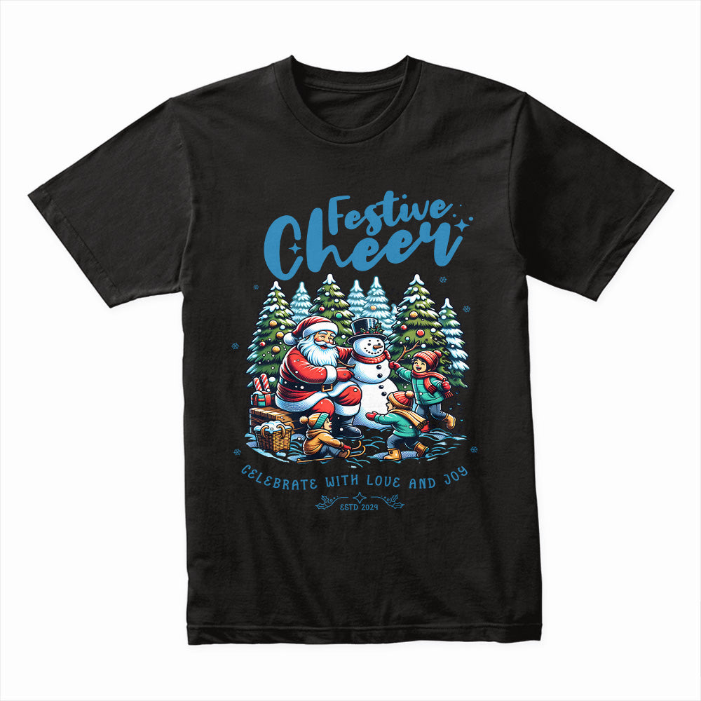 Festive Cheer Christmas T-Shirt – Heartwarming Holiday Celebration Tee