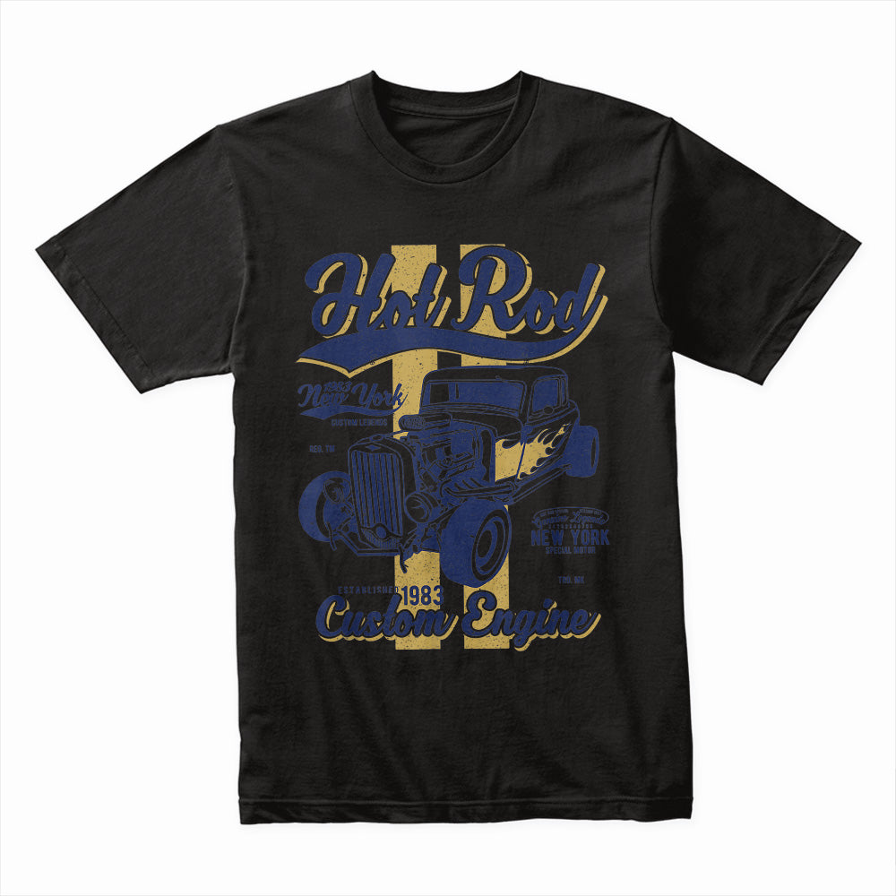 Hot Rod Custom Engine T-Shirt – Vintage 1983 Classic Car Racing Tee