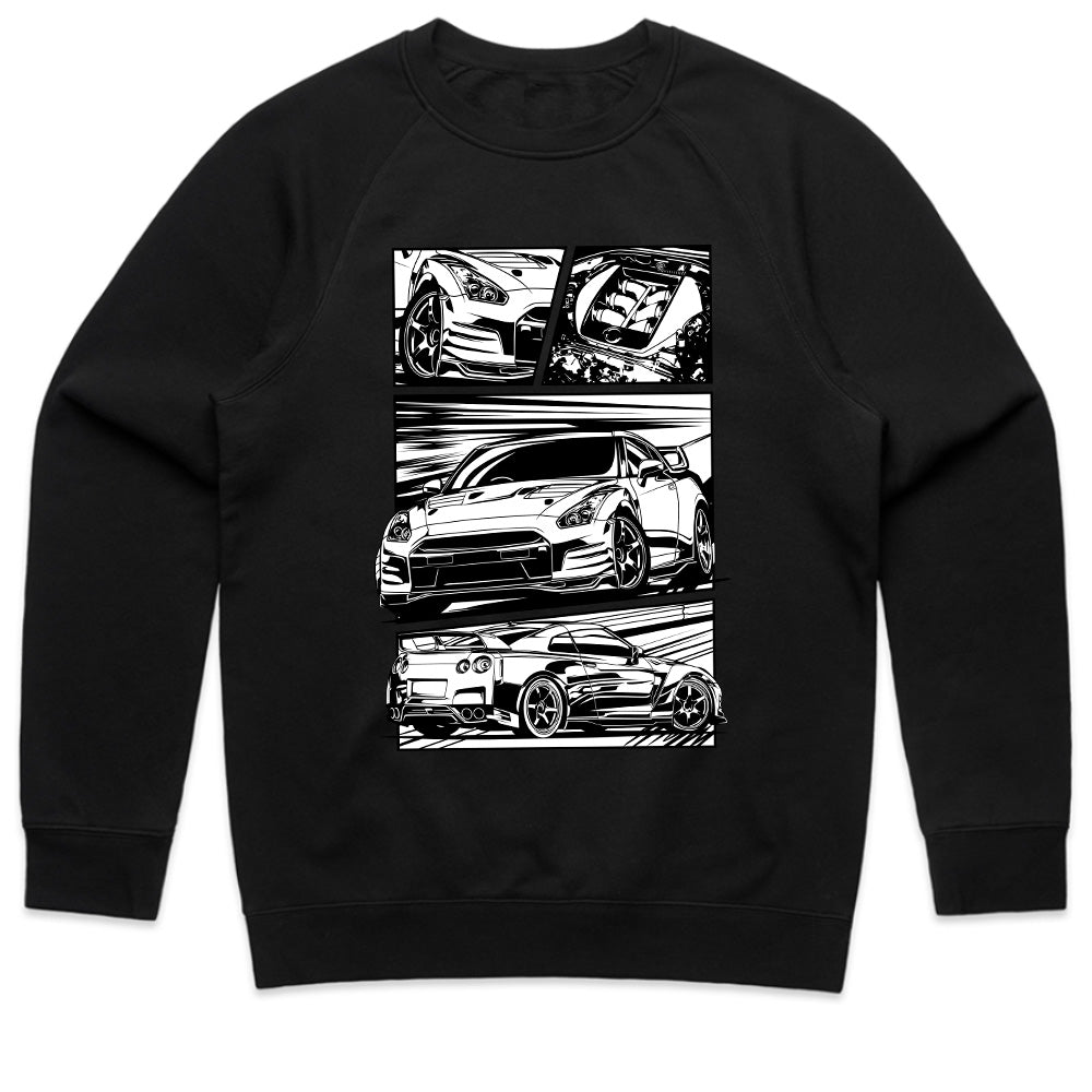 Manga Speed" Nissan GT-R Comic Style T-Shirt – JDM Racing Tee