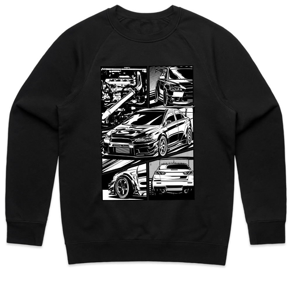 Mitsubishi EVO X JDM Manga Turbo Street Racing T-Shirt