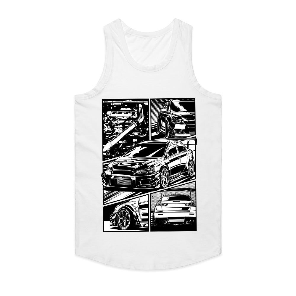Mitsubishi EVO X JDM Manga Turbo Street Racing T-Shirt
