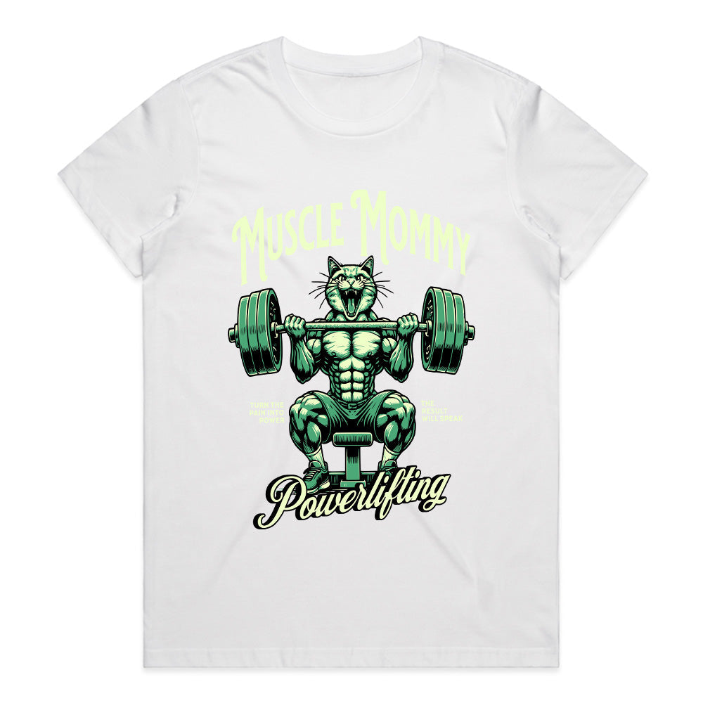 Muscle Mommy Powerlifting Tee – Fierce Gym & Strength Training Shirt