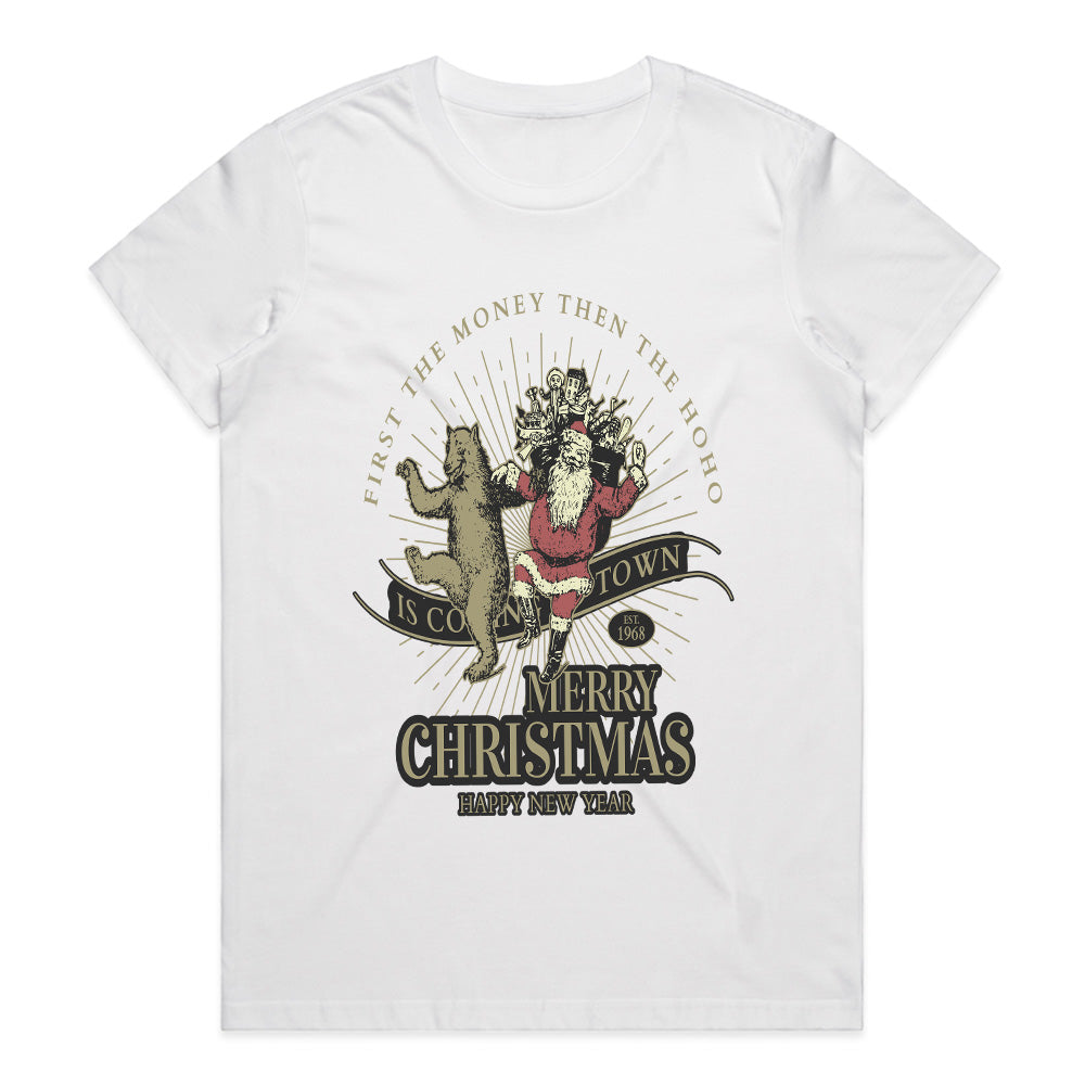 Santa’s Money Dance Christmas Tee – Funny Holiday Party Shirt