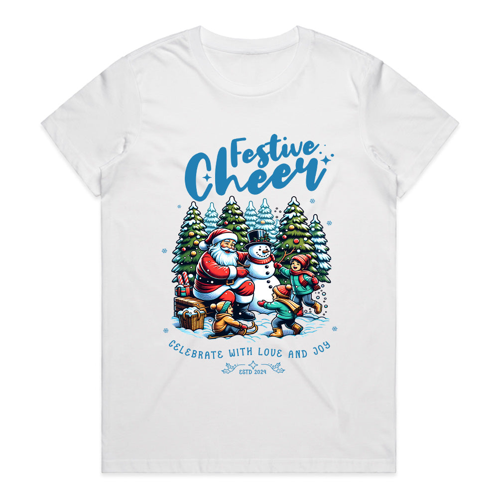 Festive Cheer Christmas T-Shirt – Heartwarming Holiday Celebration Tee