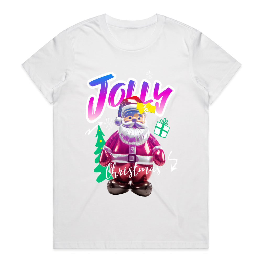 Jolly Christmas Retro Santa Tee – Fun & Festive Holiday Shirt