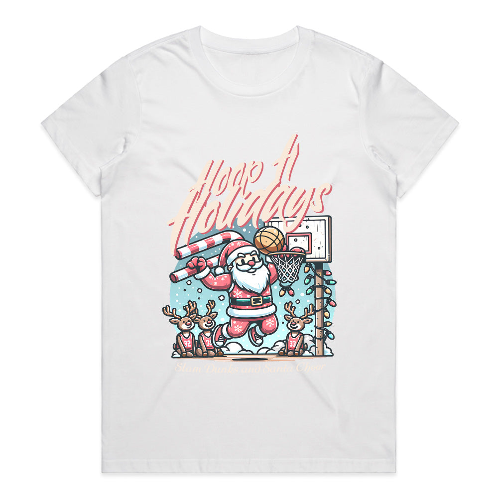 Hoop A Holidays Basketball Santa Tee – Fun Christmas Sports Shirt