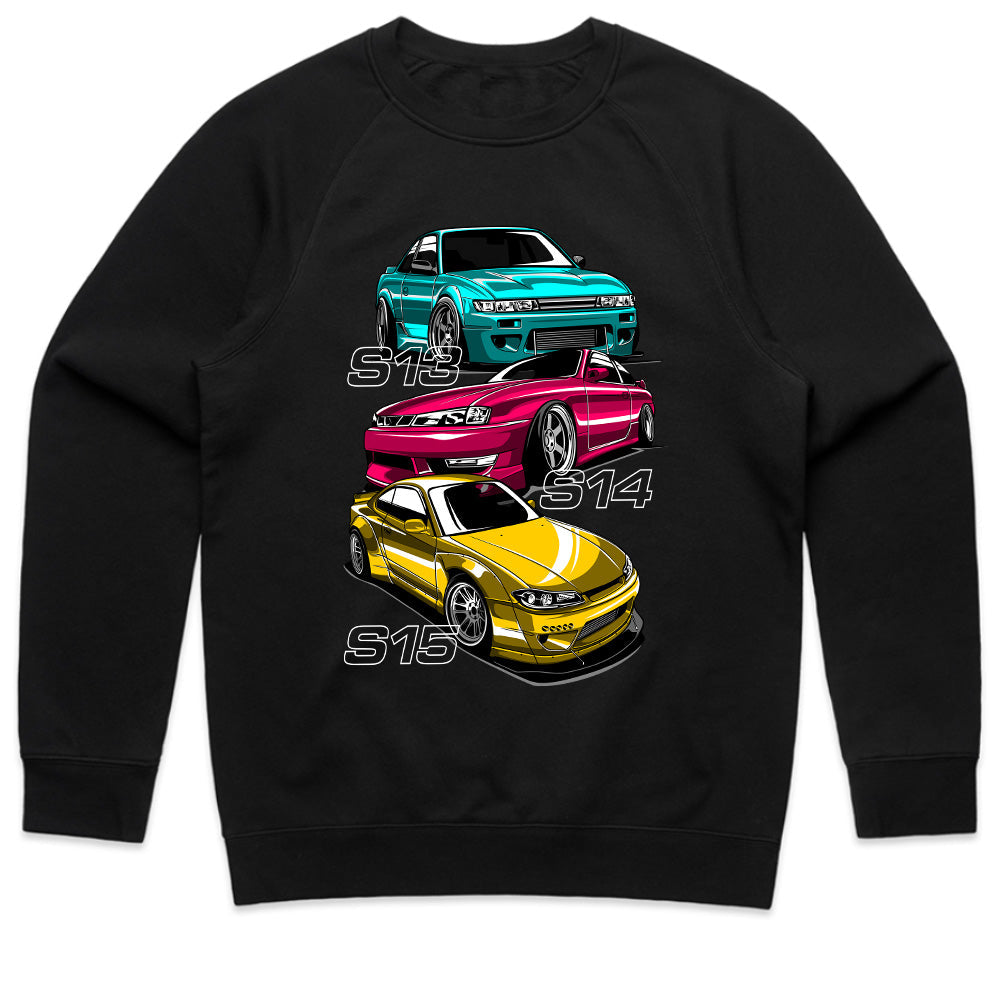 JDM Legends Nissan S-Chassis T-Shirt – S13, S14, S15 Silvia Drift Icons
