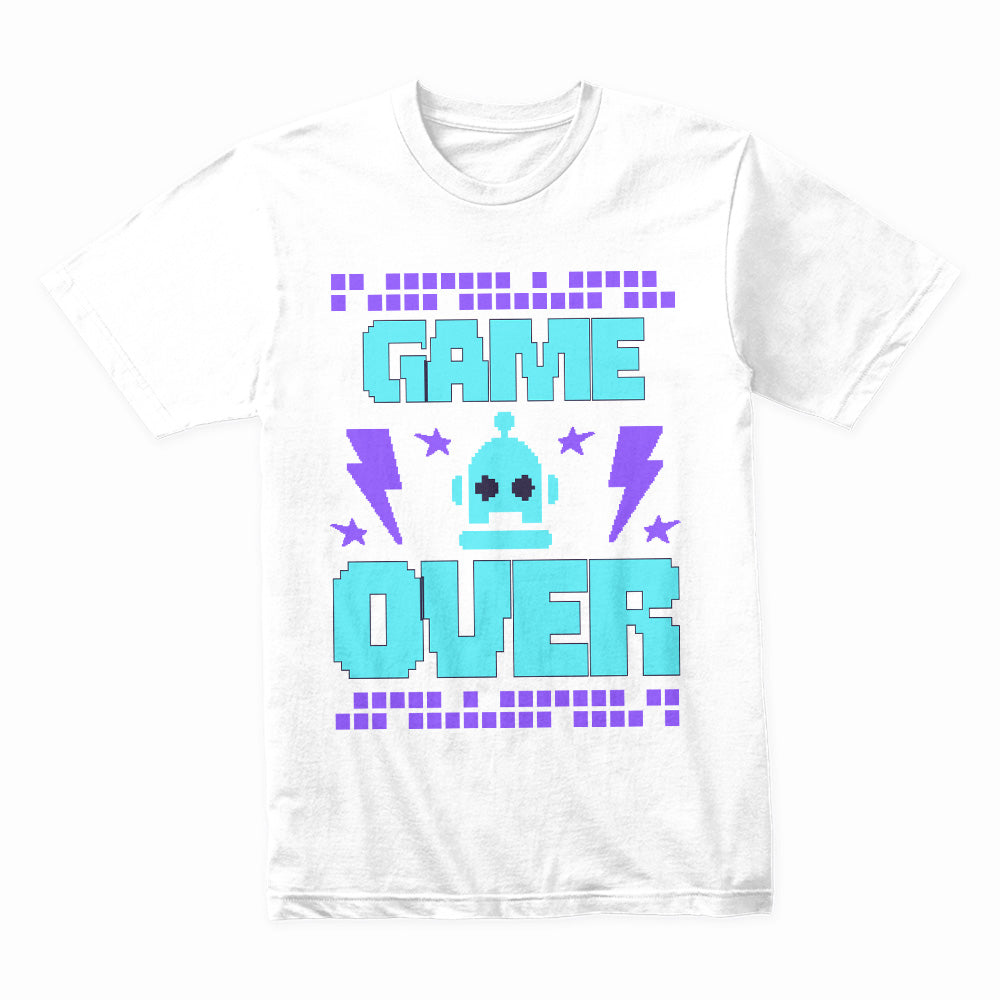 Game Over - Retro Pixel Robot Gamer T-Shirt