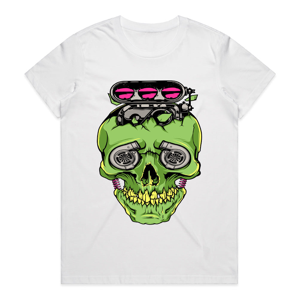 Turbocharged Skull – High-Boost Street Racing T-Shirt