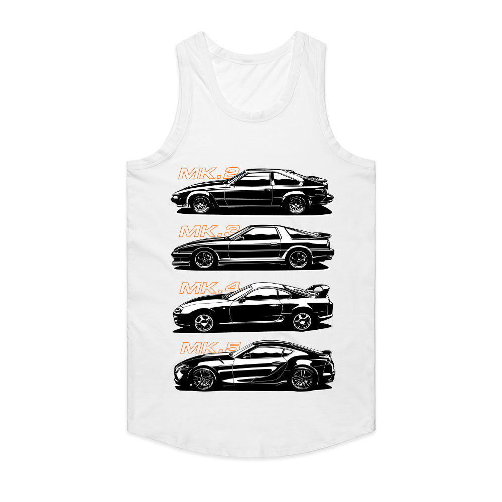 Toyota Supra Generations T-Shirt – MK2, MK3, MK4, MK5 Evolution