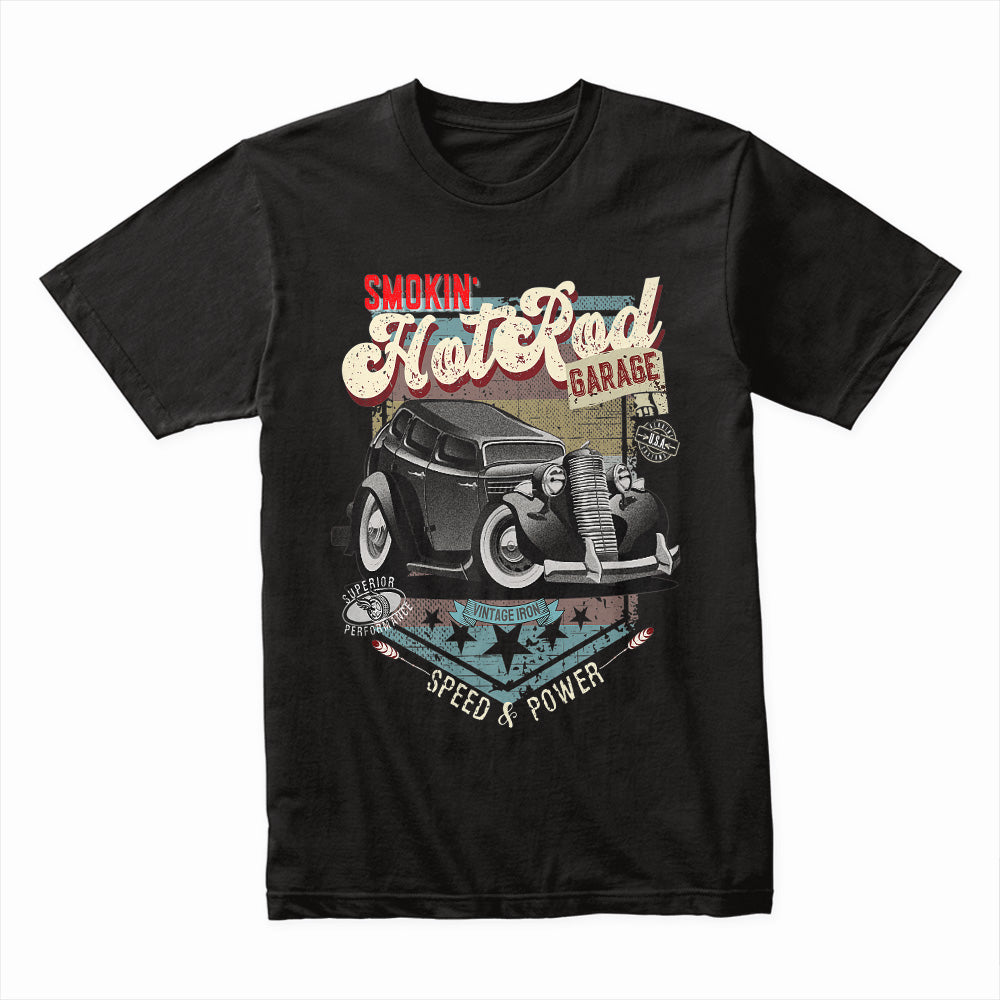Hot Rod Garage Vintage Iron Muscle Car T-Shirt – Classic Speed & Power Design