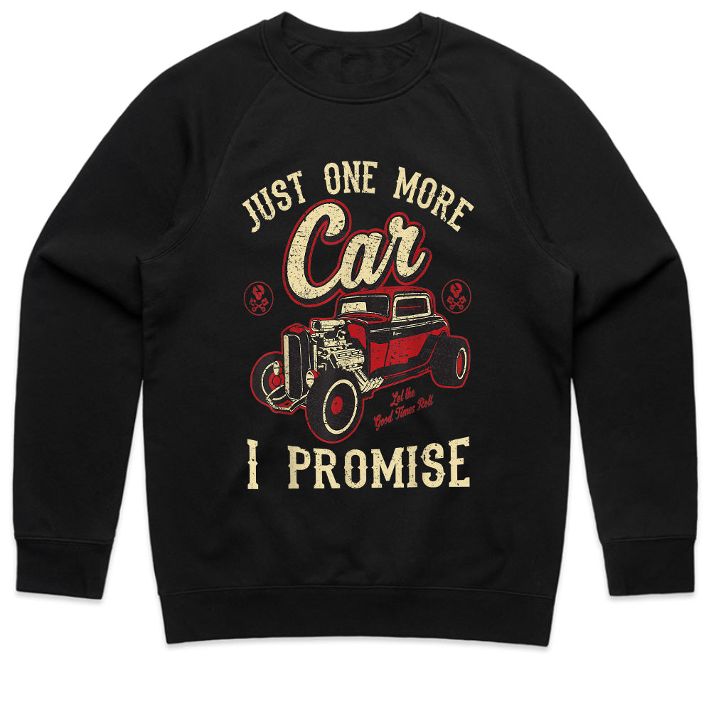 Just One More Car, I Promise" Vintage Hot Rod T-Shirt – Classic Car Enthusiast Tee