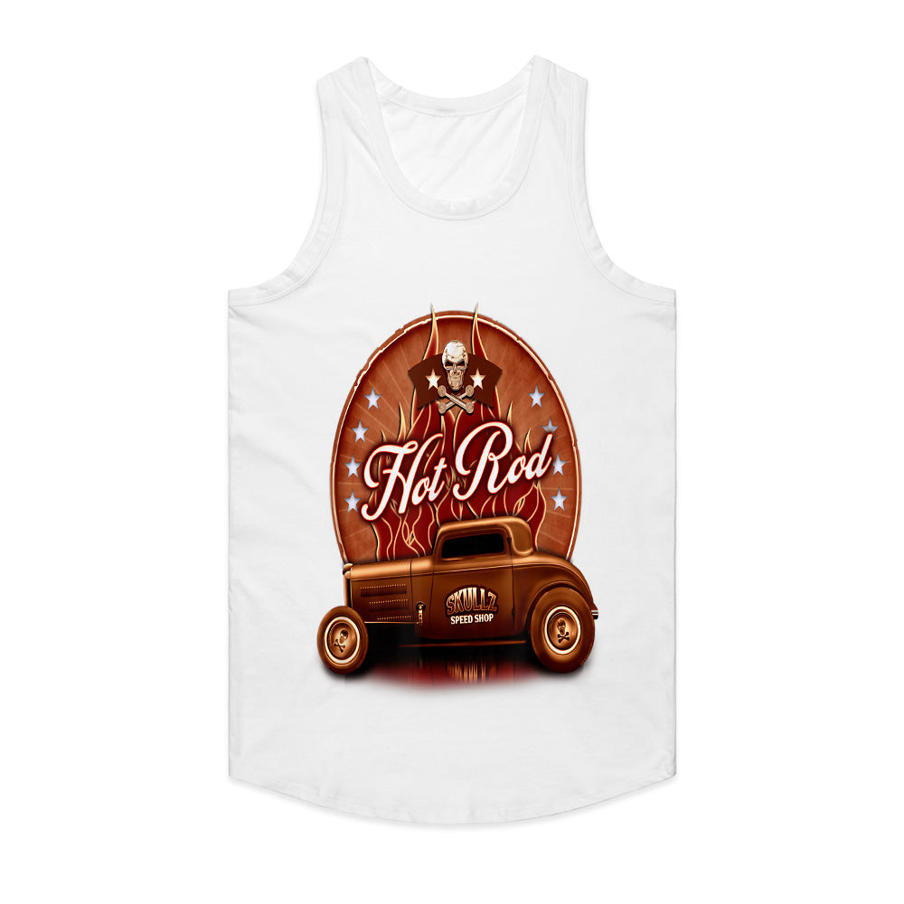 Vintage Hot Rod Skull Garage T-Shirt – Classic Custom Speed Shop Design