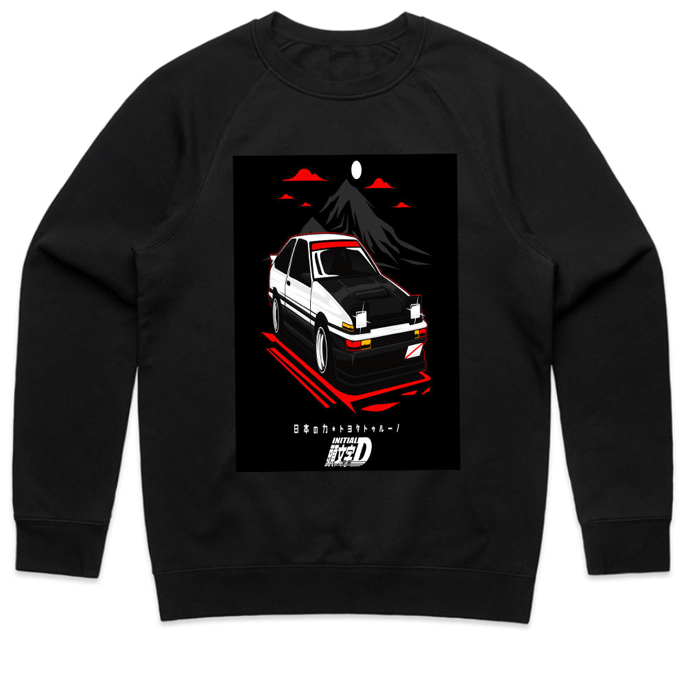 D Toyota AE86 Retro Drift Car T-Shirt – Japanese Street Racing Style