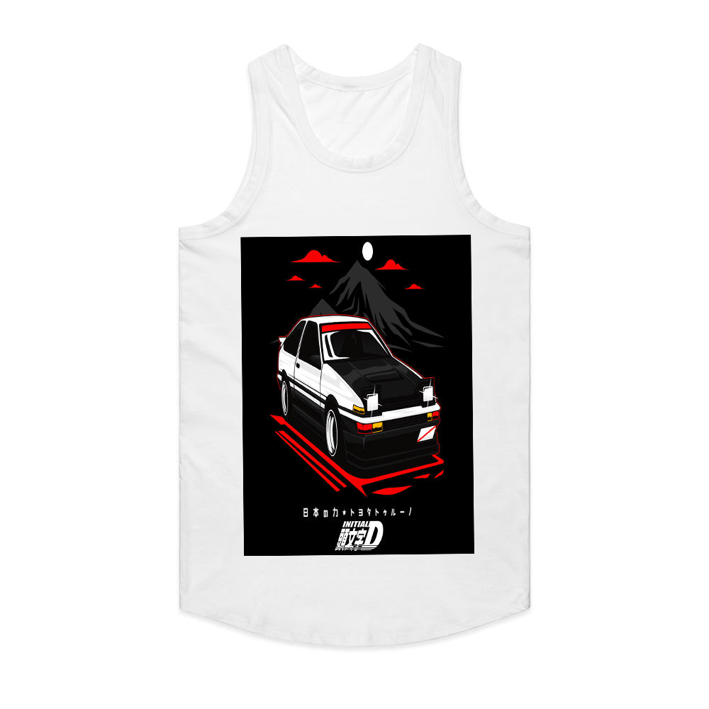 D Toyota AE86 Retro Drift Car T-Shirt – Japanese Street Racing Style