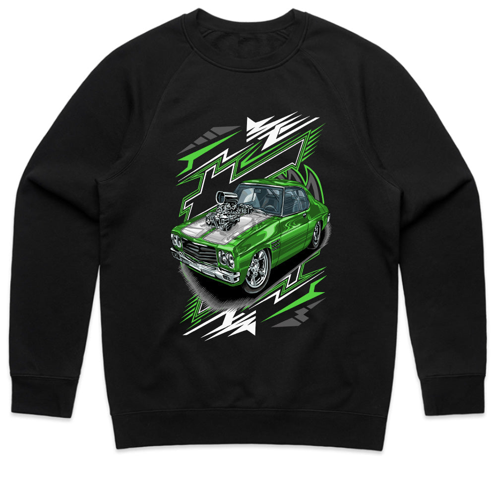 Green Machine Race Car Graphic T-Shirt – High-Speed Performance Design for Car Enthusiasts