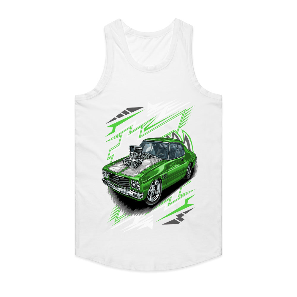 Green Machine Race Car Graphic T-Shirt – High-Speed Performance Design for Car Enthusiasts