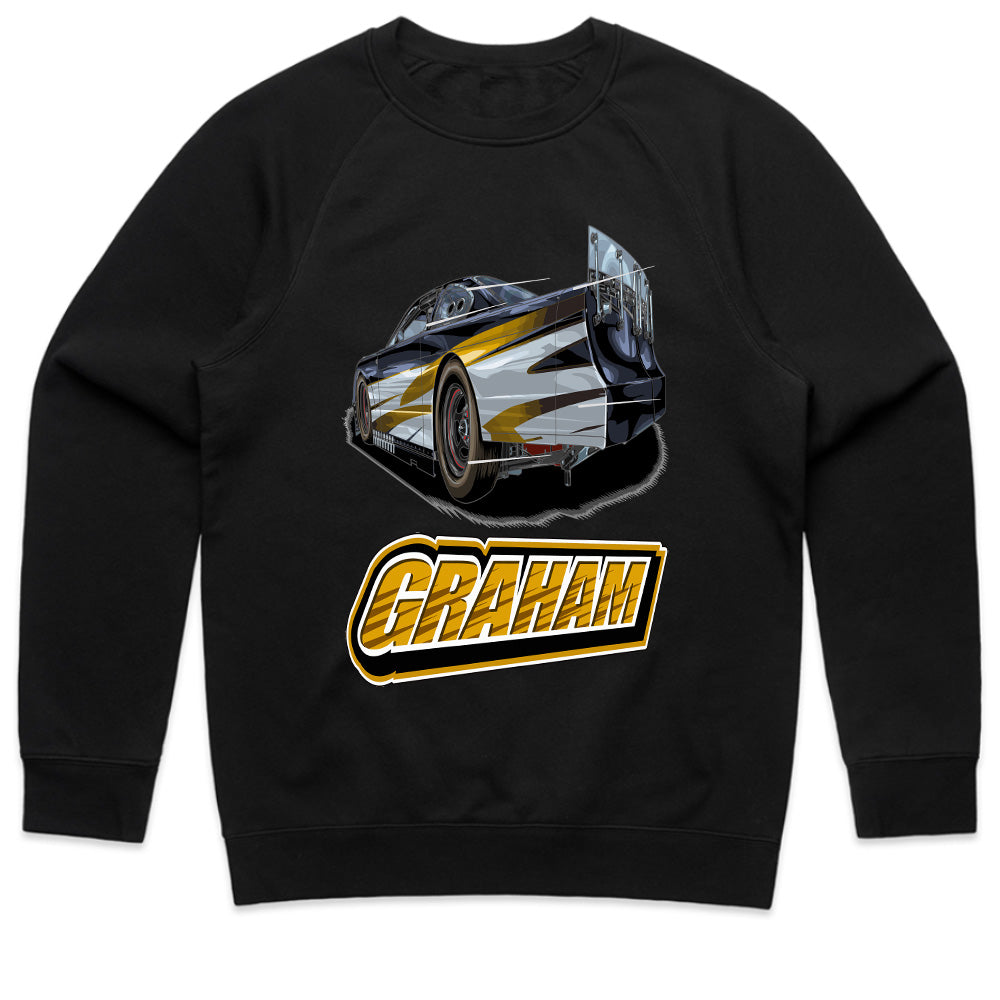 Graham Race Car Graphic T-Shirt – Dynamic Racing Design for Motorsport Enthusiasts